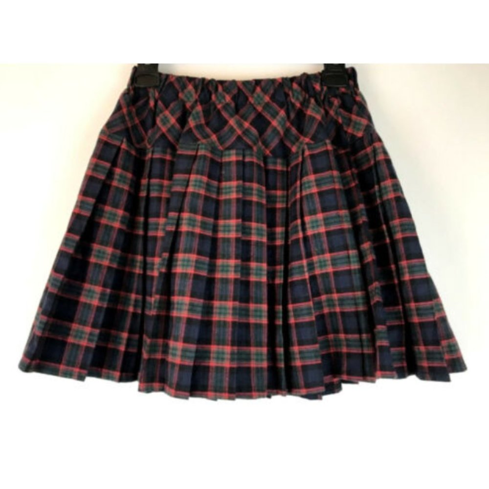 NEW Zeagoo Pleated Elastic Waist Tartan Skirt NWT - Picture 2 of 6